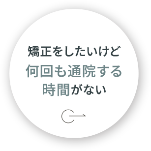 矯正をしたいけど何回も通院する時間がない